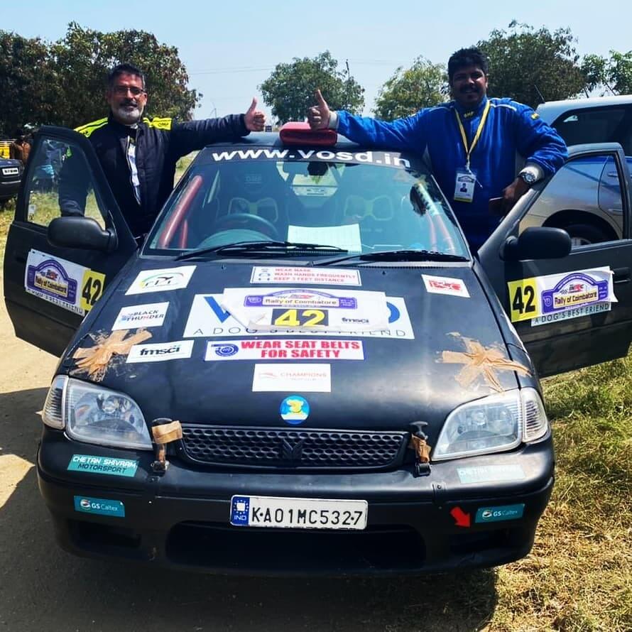 Rakesh Shukla Celebrating Victories in Racecar Driving